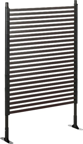 VivaGarden Recinzione Divisorio da Giardino Modulabile Autoportante in Acciaio 93x22x150 cm colore Marrone