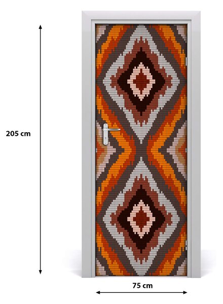 Adesivo per porta Sfondo retr? 75x205 cm