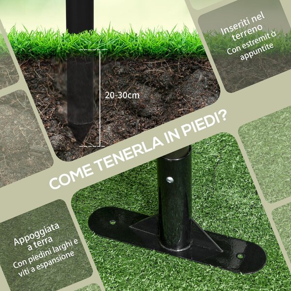 VivaGarden Recinzione Divisorio da Giardino Modulabile Autoportante in Acciaio 93x22x150 cm colore Marrone