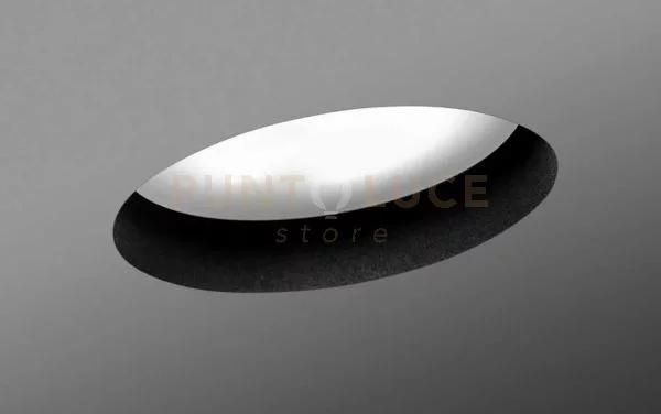Filiatra faretto incasso 1 luce bordo nero attacco gx53 d.8cm
