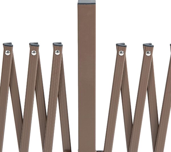 AllMyPets Recinzione Estensibile Autoportante in Acciaio e Alluminio Larghezza 52-405 cm colore Marrone Scuro