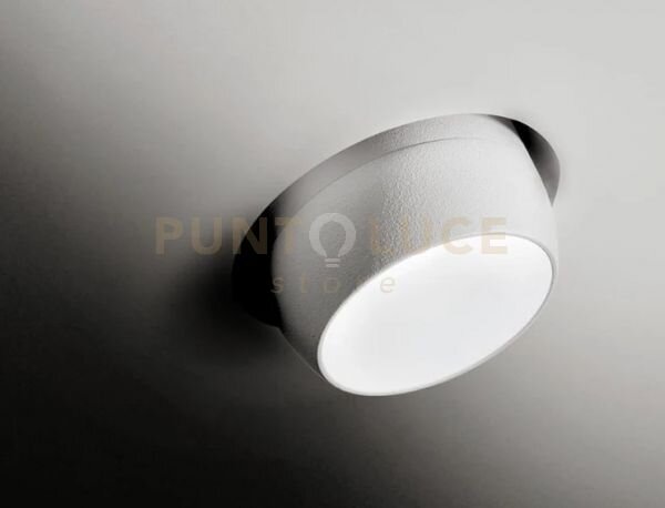 Lelanto faretto incasso orientabile 1 luce attacco gu10 bianco gess