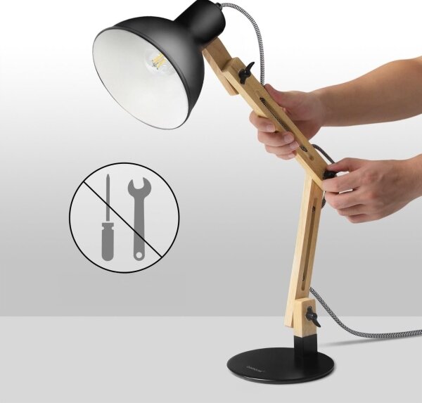 Lampada da tavolo 1xE27/40W/230V nera