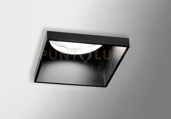 Elis faretto da incasso 1 luce attacco gu10 nero fondo nero d. 110m