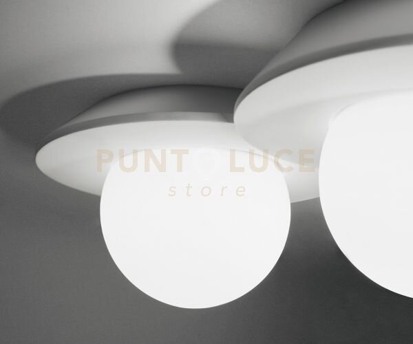Cicladi tonda lampada da soffitto 2 luci attacco gx53 l.41cm in ges