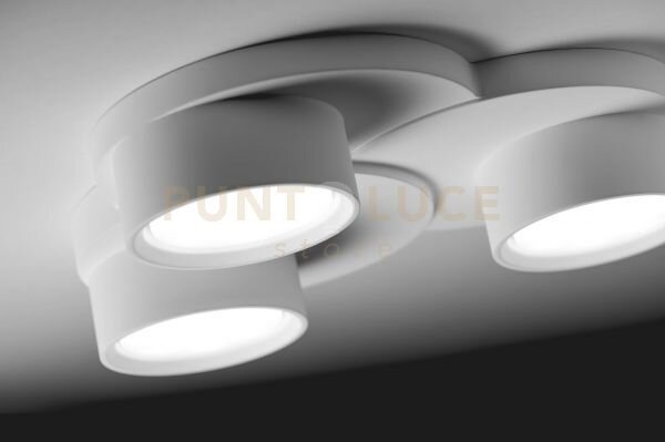 Demetra lampada da soffitto 3 luci attacco gx53 in gesso bianca 28x