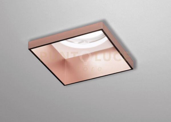 Elis faretto da incasso 1 luce rame d. 110mm in gesso e alluminio