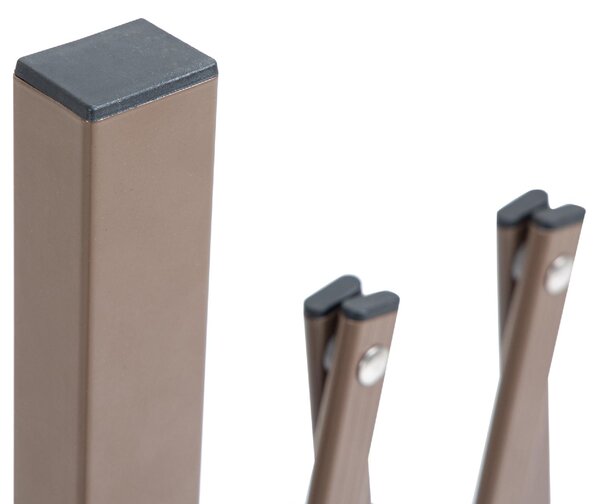 VivaGarden Recinzione per Giardino a Larghezza Regolabile in Metallo e Alluminio 300x31x103.5 cm colore Marrone Scuro