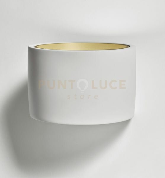 Nasso applique da parete 1 luce attacco gx53 tonda ottone in gesso 