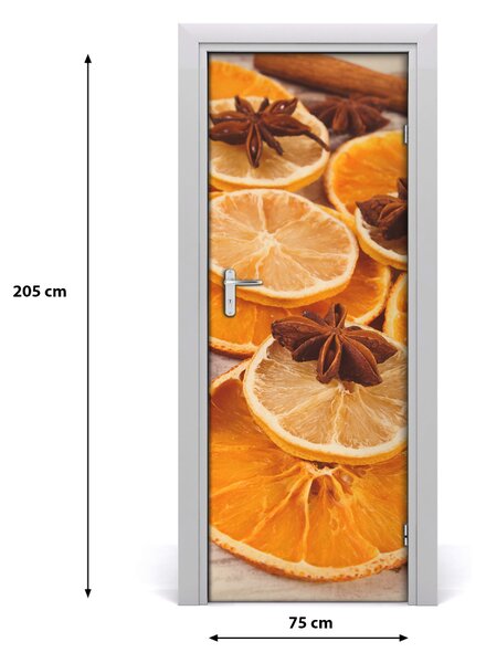 Adesivo per porta interna L'odore del Natale 75x205 cm