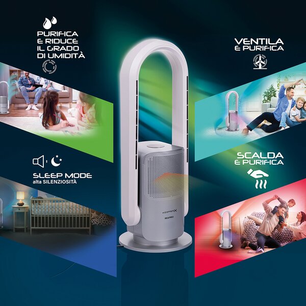 Kooper Respiro Purificatore Aria 2 Fitlri Hepa Silver - 5902488