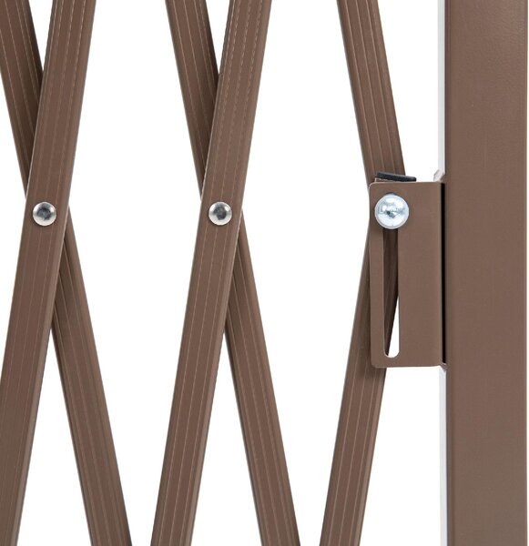 VivaGarden Recinzione per Giardino a Larghezza Regolabile in Metallo e Alluminio 300x31x103.5 cm colore Marrone Scuro
