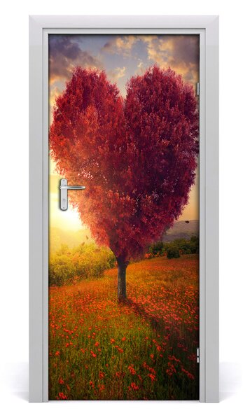 Adesivo per porta Cuore 75x205 cm