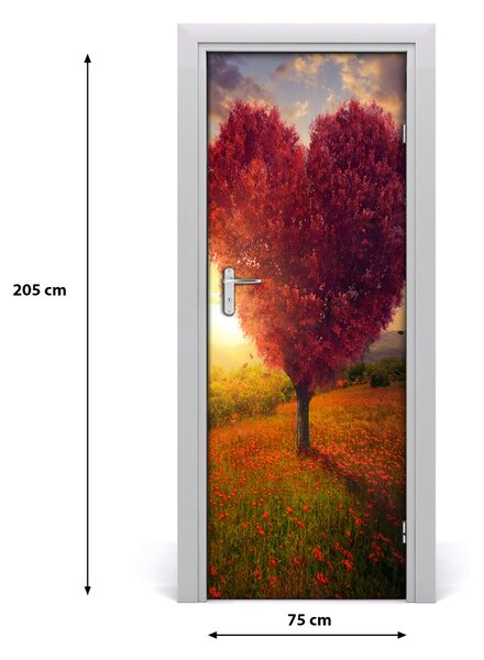 Adesivo per porta Cuore 75x205 cm