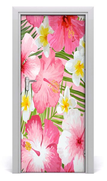 Rivestimento Per Porta Fiori tropicali 75x205 cm
