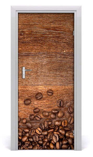 Adesivo per porta Chicchi di caff? 75x205 cm