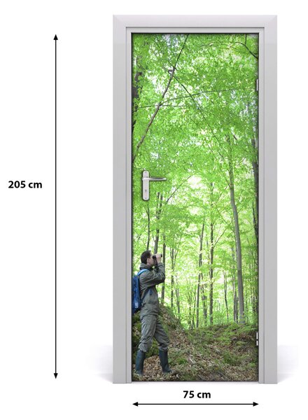 Adesivo per porta Ornitologo 75x205 cm