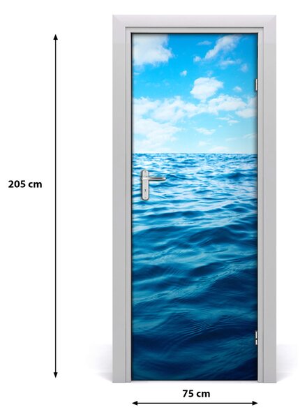 Adesivo per porta interna Acqua di mare 75x205 cm