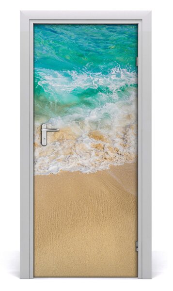 Adesivo per porta Spiaggia e mare 75x205 cm