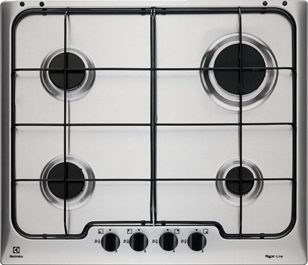 Electrolux RGG6242OOX Piano Cottura 4 Fuochi a Gas 59 cm colore Inox