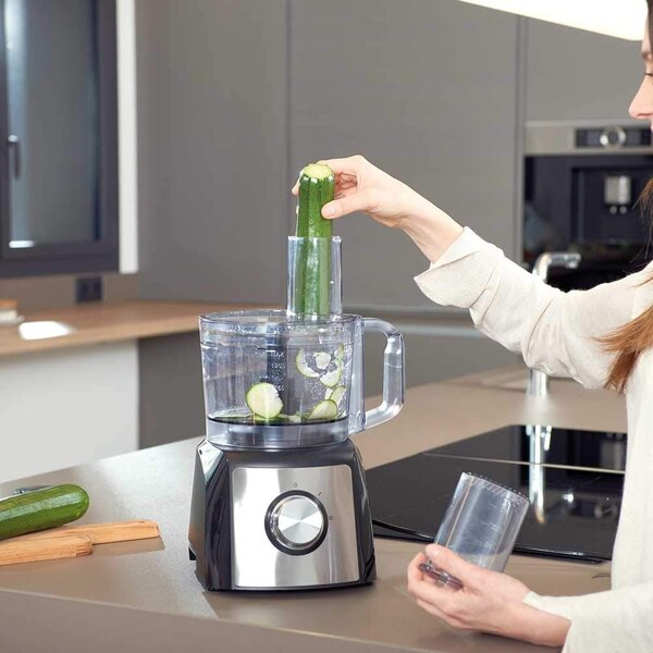 Black & Decker Robot da Cucina Capacit 2.1 Litri Funzione Impastatrice Potenza 1200 watt colore Inox - BXFPA1200E
