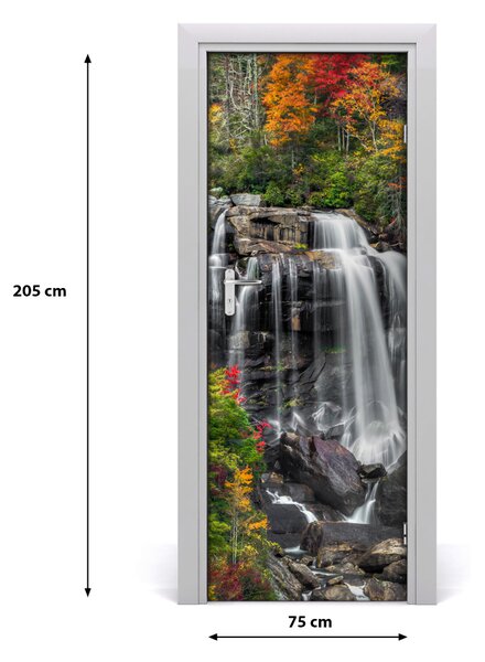 Adesivo per porta interna Cascata in autunno 75x205 cm