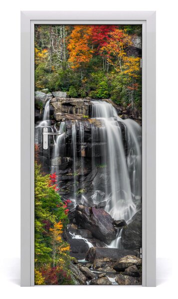 Adesivo per porta interna Cascata in autunno 75x205 cm