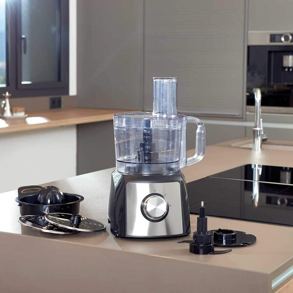 Black & Decker Robot da Cucina Capacit 2.1 Litri Funzione Impastatrice Potenza 1200 watt colore Inox - BXFPA1200E
