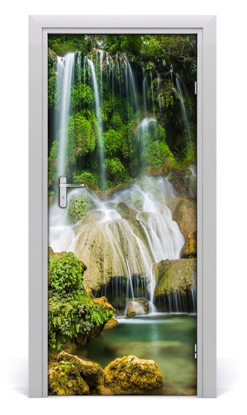 Adesivo per porta Cascata nella giungla 75x205 cm