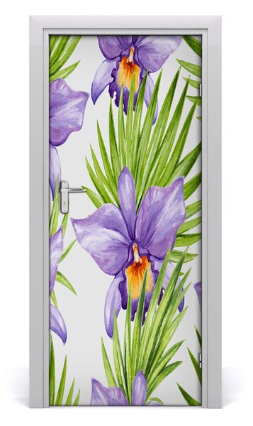 Rivestimento Per Porta Orchidea e palme 75x205 cm