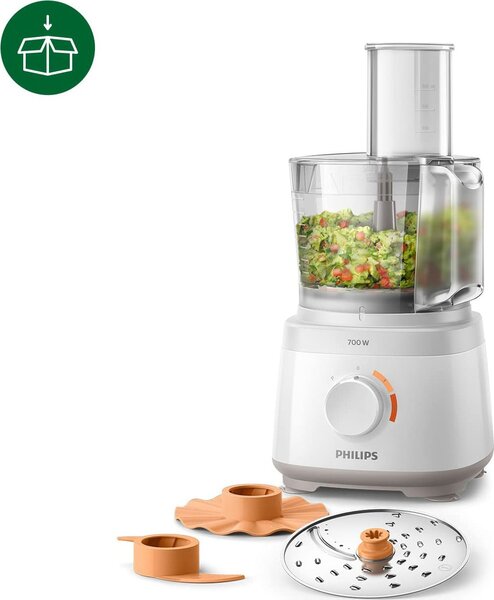 Philips Robot da Cucina Multifunzione Capacit 2.1 Litri 16 funzioni Potenza 700 watt colore Bianco - HR7310/00