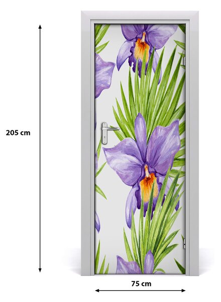 Rivestimento Per Porta Orchidea e palme 75x205 cm