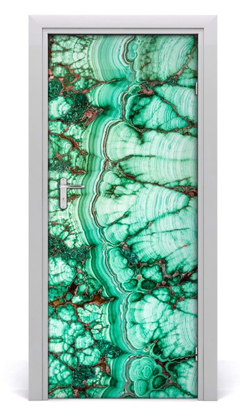 Poster adesivo per porta Texture di malachite 75x205 cm