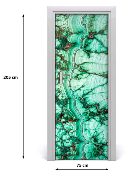 Poster adesivo per porta Texture di malachite 75x205 cm