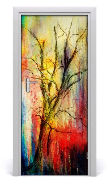 Sticker porta Albero astratto 75x205 cm
