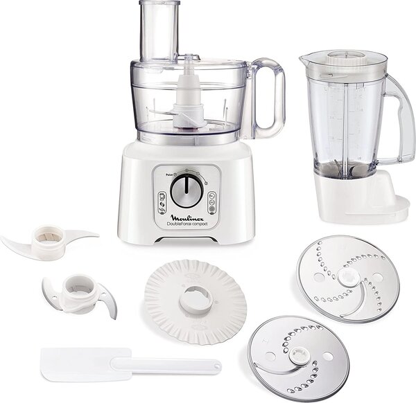 Moulinex Robot da Cucina Multifunzione Capacit 2.2 Litri 2 Velocit Tasto Pulse Potenza 800 Watt + Bicchiere Frullatore Capacit 1.25 Litri - FP54