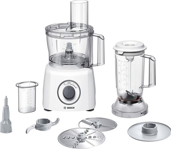 Bosch Robot da Cucina Multifunzione Capacit 2.3 Litri 2 Velocit Potenza 800 Watt Funzione Moment + Bicchiere Frullatore Capacit 1 Litro - MCM320