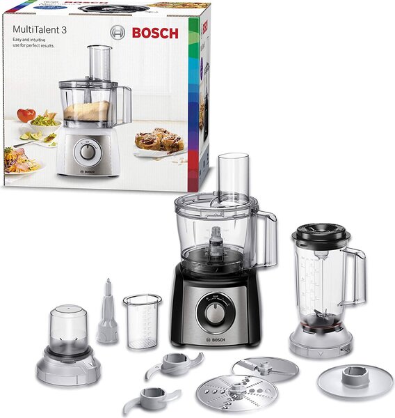 Bosch Robot da Cucina Multifunzione Capacit 2.3 Litri 2 Velocit Potenza 800 Watt Funzione Moment + Bicchiere Frullatore Capacit 1 Litro colore N
