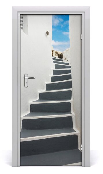 Adesivo per porta Santorini Grecia 75x205 cm