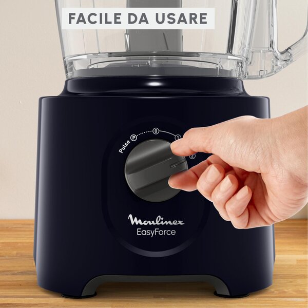 Moulinex Robot da Cucina Multifunzione Capacit 2.4 Litri Potenza 800 Watt 2 Velocit colore Nero - FP242810