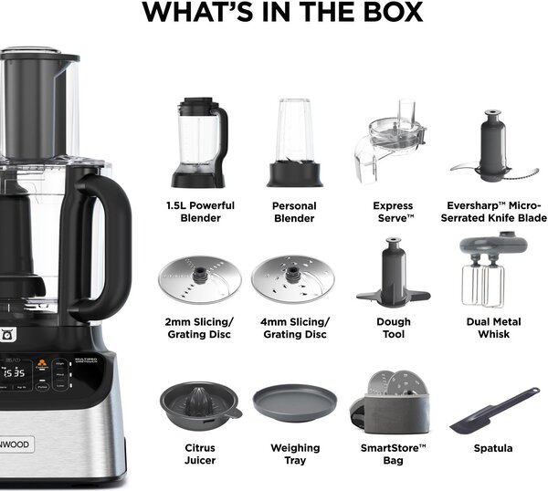 Kenwood Robot da Cucina Multifunzione Capacit 3 Litri 8 Velocit Potenza 1000 Watt colore Inox - FDM73.850SS