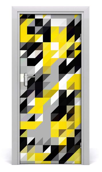 Adesivo per porta interna Sfondo geometrico 75x205 cm