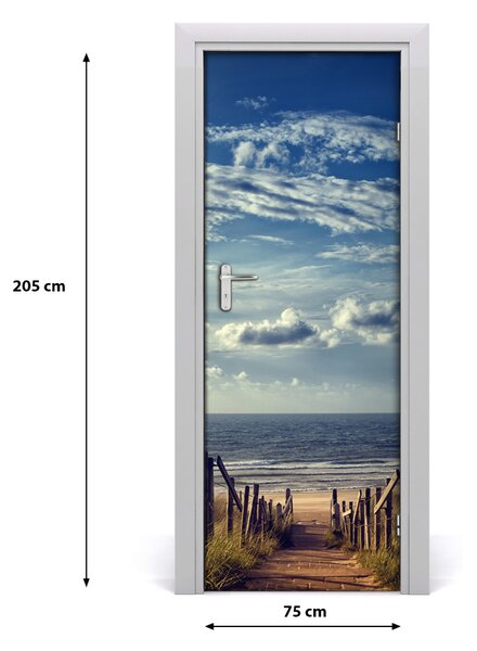 Adesivo per porta Sentiero per la spiaggia 75x205 cm