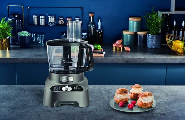 Moulinex Robot da Cucina Multifunzione Capacit 3 Litri Potenza 1000 watt 2 Velocit + Pulse colore Grigio - FP825E10 Double Force