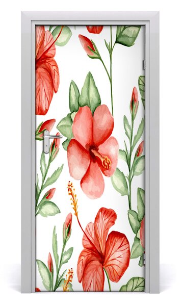 Rivestimento Per Porta Fiori tropicali 75x205 cm