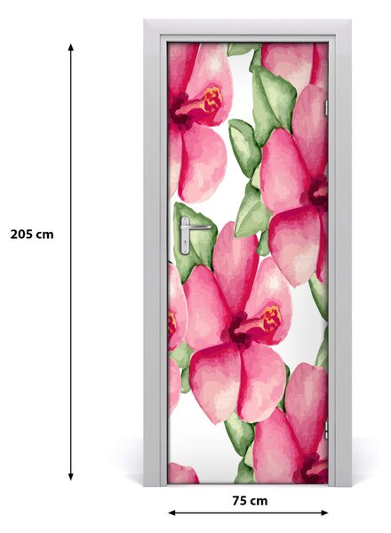Rivestimento Per Porta Fiori tropicali 75x205 cm