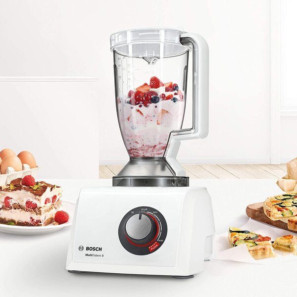 Bosch Robot da Cucina Multifunzione Capacit 3.9 Litri Impastatrice Potenza 1000 watt Mixer Tritacarne colore Bianco - MC812W501 MultiTalent 8