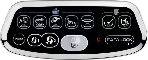 Moulinex Robot da Cucina Multifunzione Capacit 3 Litri Potenza 1000 watt 2 Velocit + Pulse colore Grigio - FP825E10 Double Force