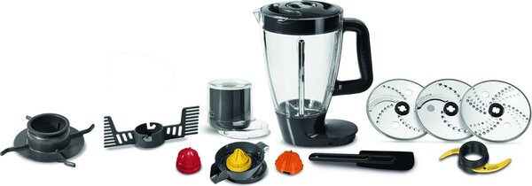 Moulinex Robot da Cucina Multifunzione Capacit 3 Litri Potenza 1000 watt 2 Velocit + Pulse colore Grigio - FP825E10 Double Force