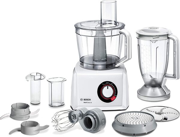Bosch Robot da Cucina Multifunzione Capacit 3.9 Litri Impastatrice Potenza 1000 watt Mixer Tritacarne colore Bianco - MC812W501 MultiTalent 8